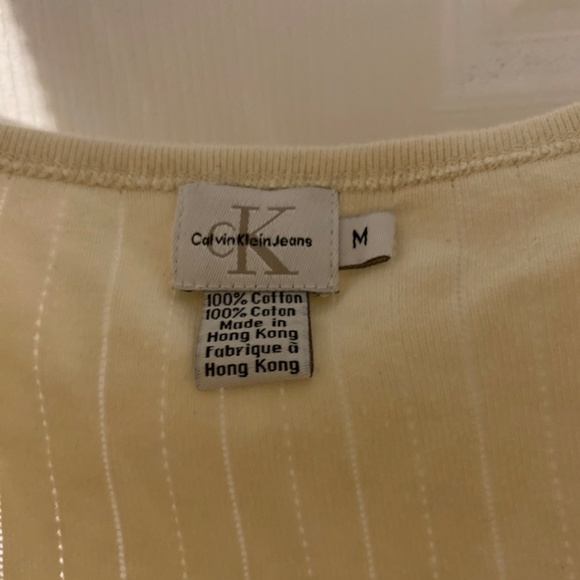 vintage calvin klien beige pointelle tank top - Picture 4 of 4
